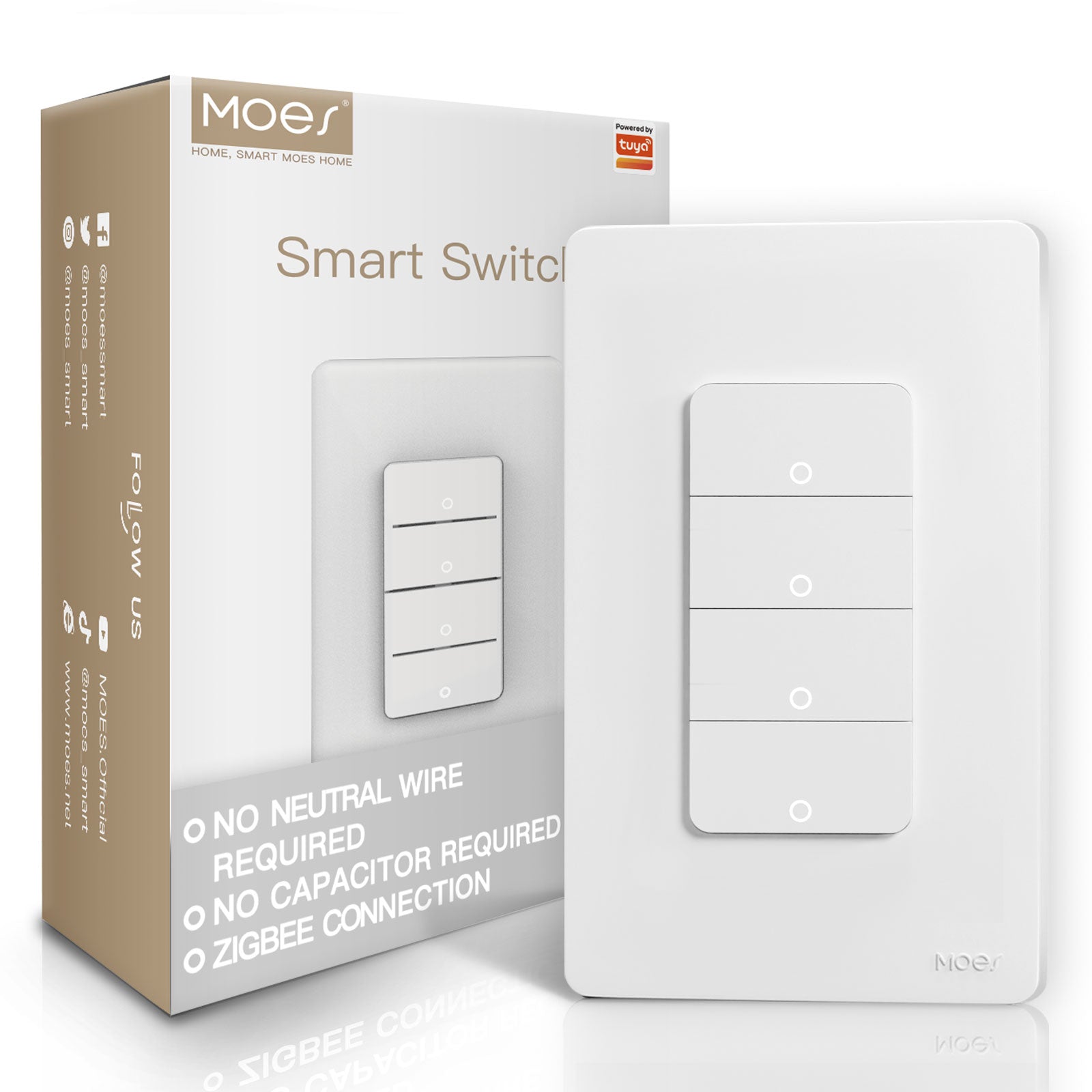 4-Gang Zigbee Light Switch