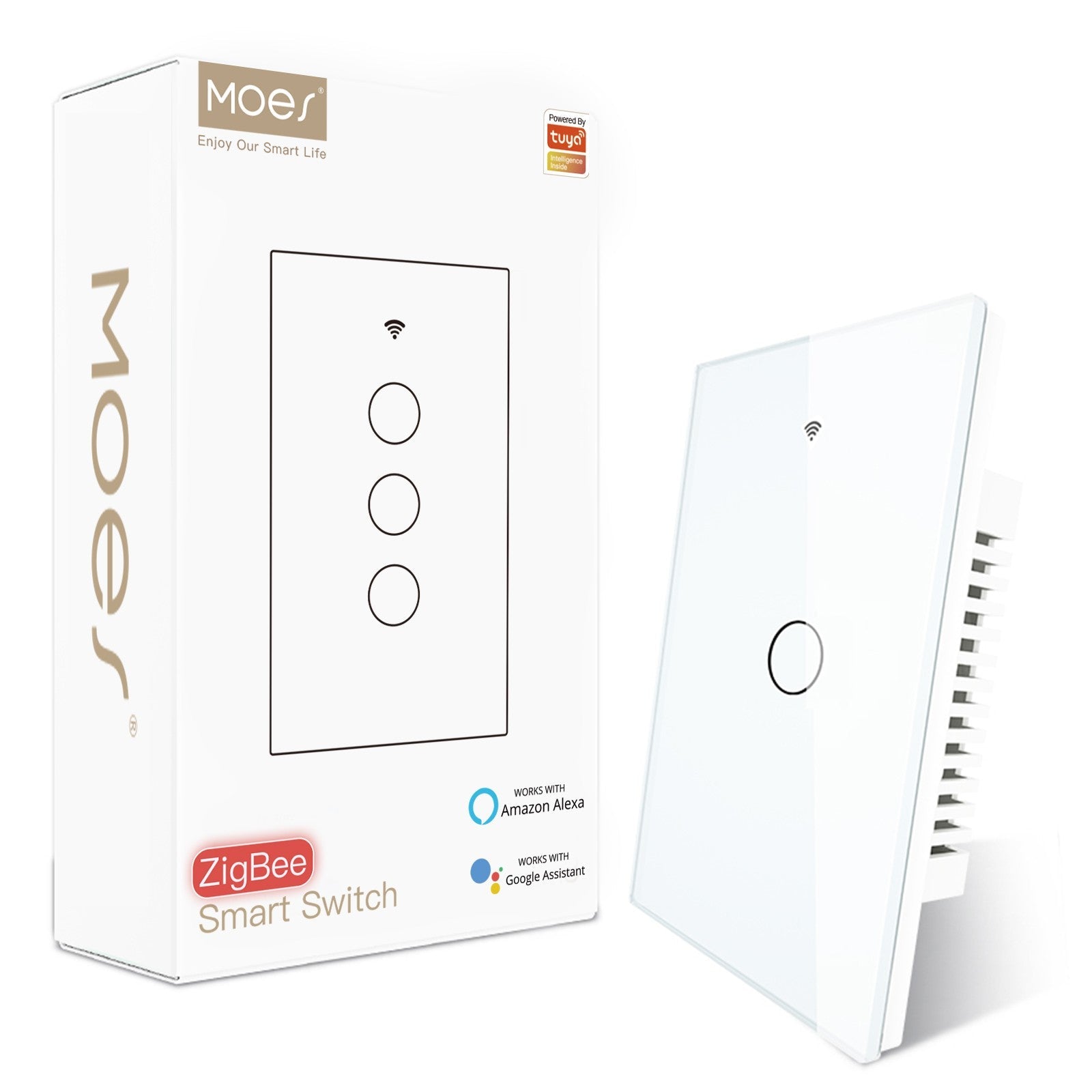 1-Gang Zigbee Glass Light Switch