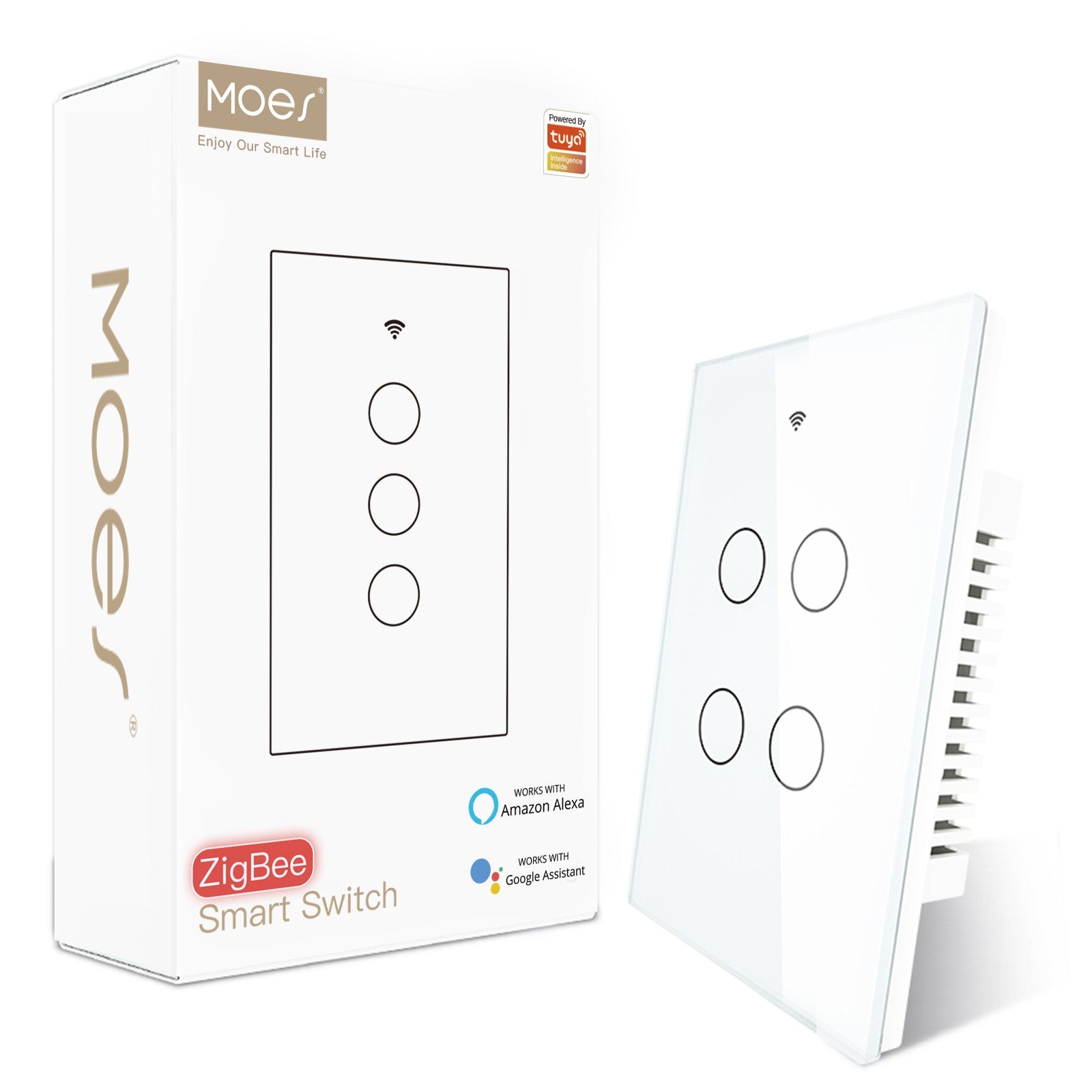 4-Gang Zigbee Glass Light Switch